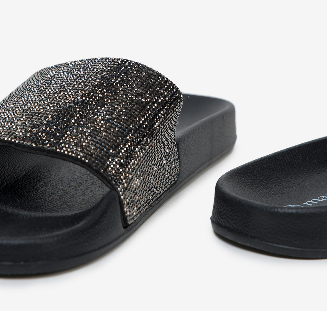 Шлепанцы Мармалато, цвет Черный-серебряный #6