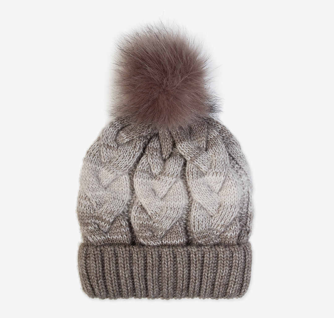 Шапка Мармалато, цвет Коричневый-бежевый-меланж #4