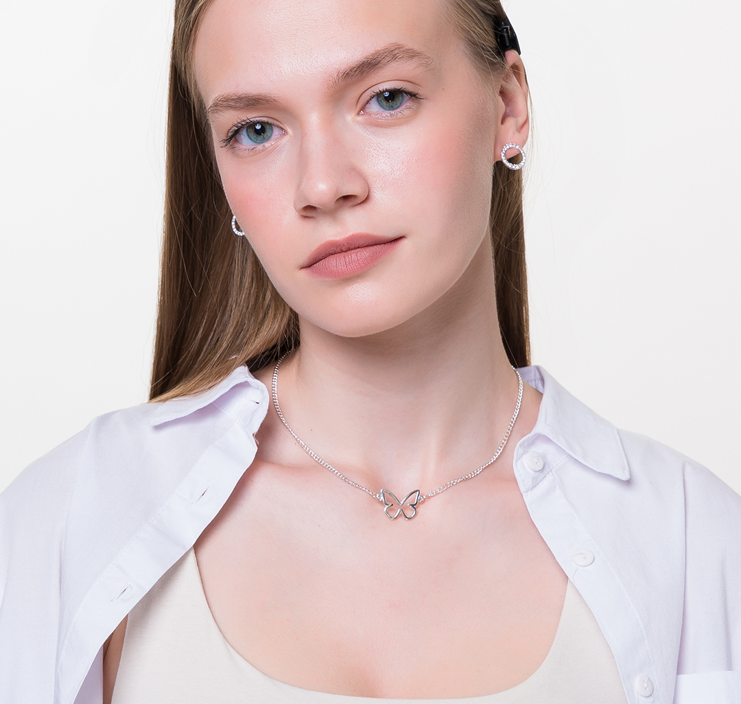 Серьги Мармалато, цвет Белое серебро-прозрачный #2