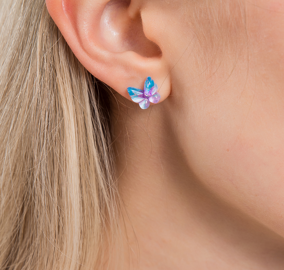 Набор серег (6 пар) Мармалато, цвет Мультиколор-белое серебро #3