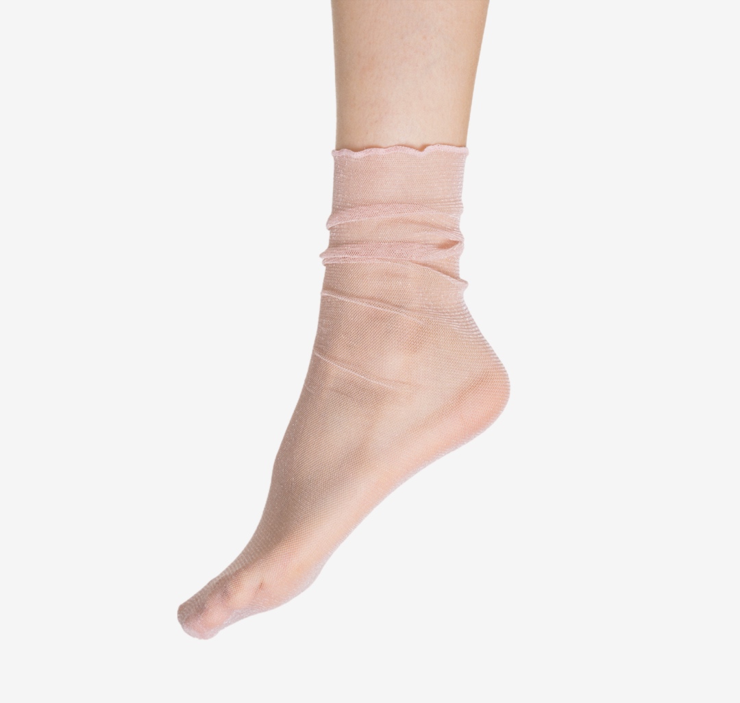 Носки (1 пара) Мармалато, цвет Пудровый-серебро #2