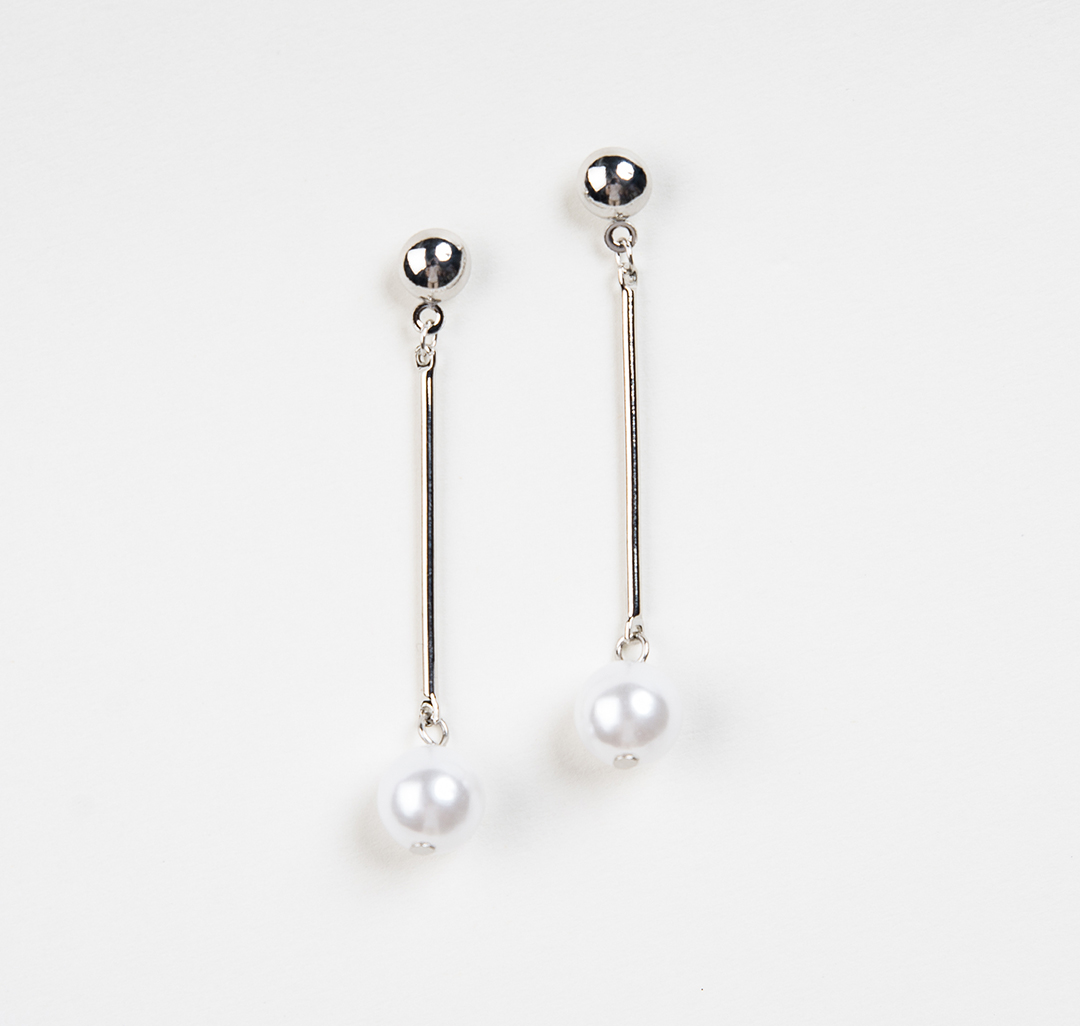 Серьги Мармалато, цвет Серебро-жемчуг #1