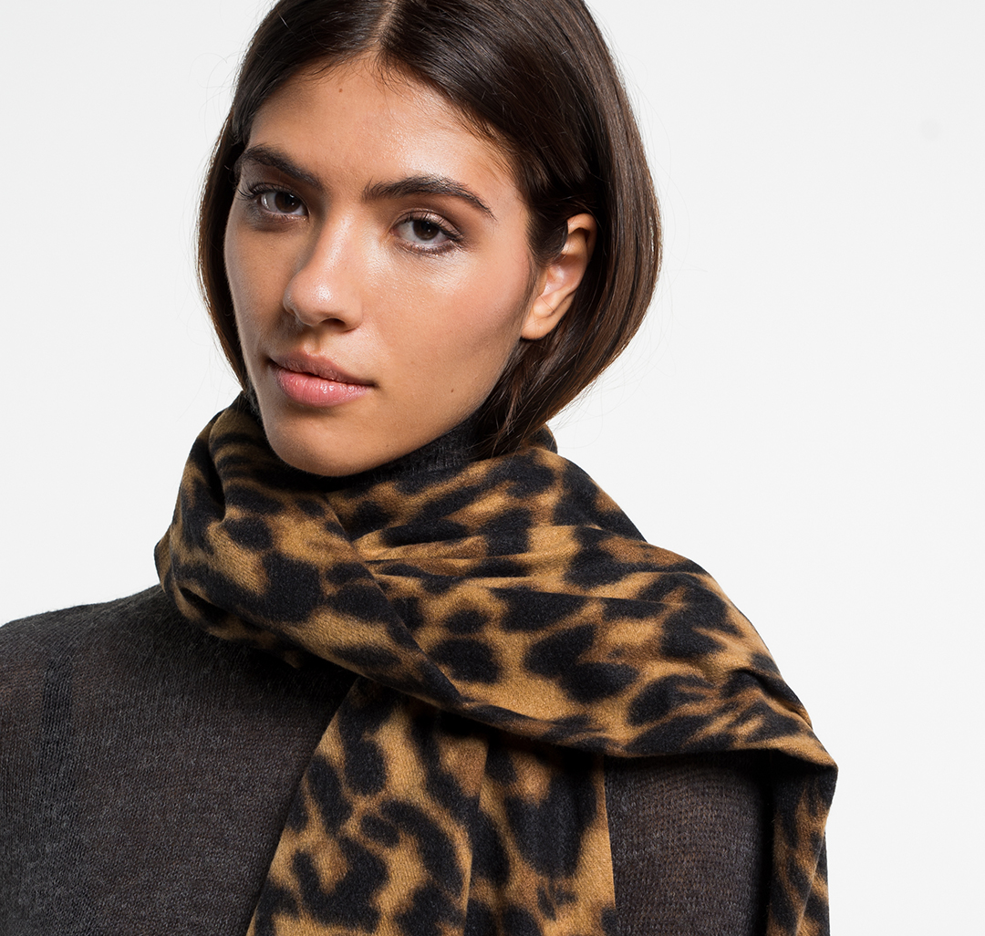 Палантин Мармалато, цвет Бежевый-коричневый-черный #2