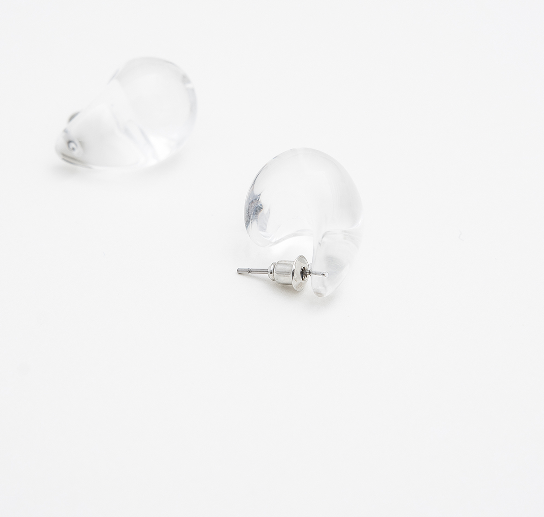 Серьги Мармалато, цвет Прозрачный-белое серебро #2