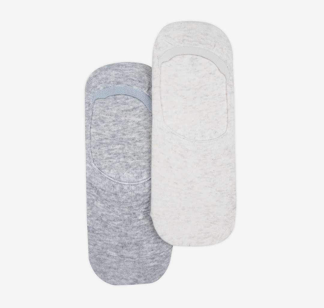 Носки (2 пары) Мармалато, цвет Серый меланж-молочный меланж #1