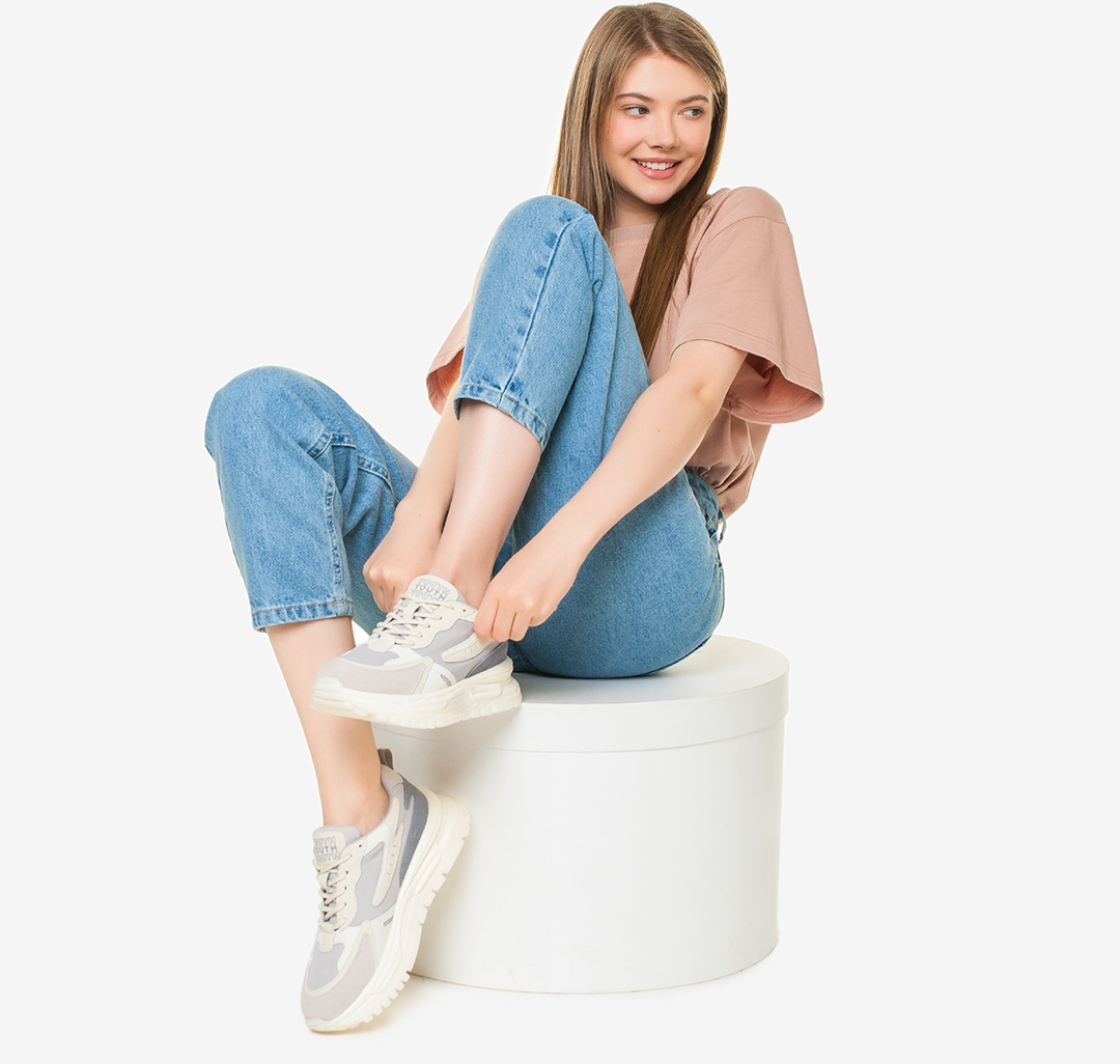 Кроссовки Мармалато, цвет Бежевый-голубой-серый #5