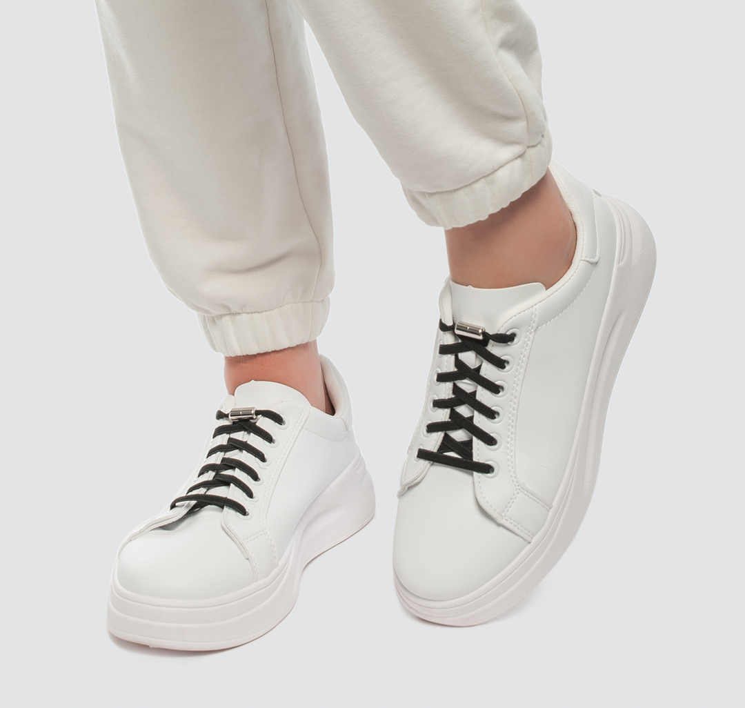 Шнурки Мармалато, цвет Черный-серебро #2