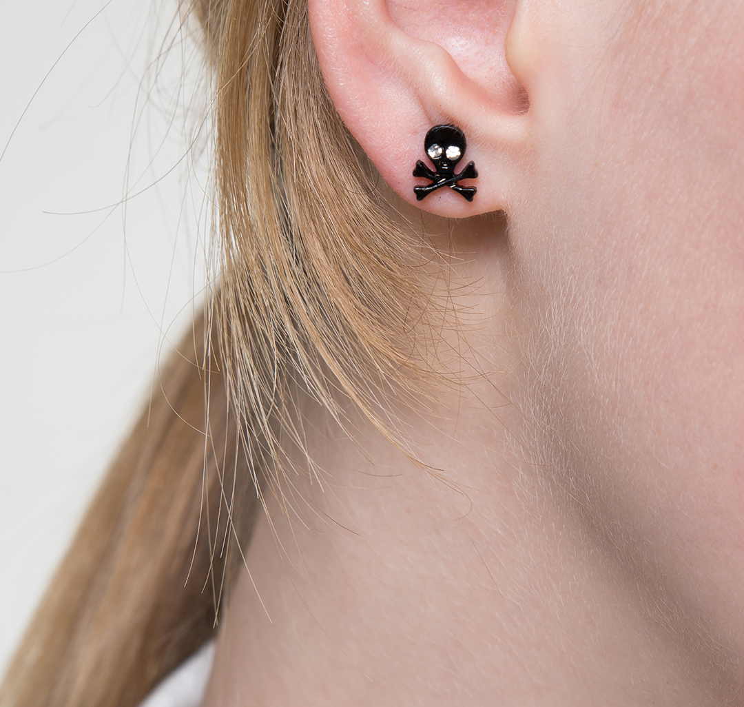 Набор серег (2 пары) Мармалато, цвет Черный-прозрачный #3