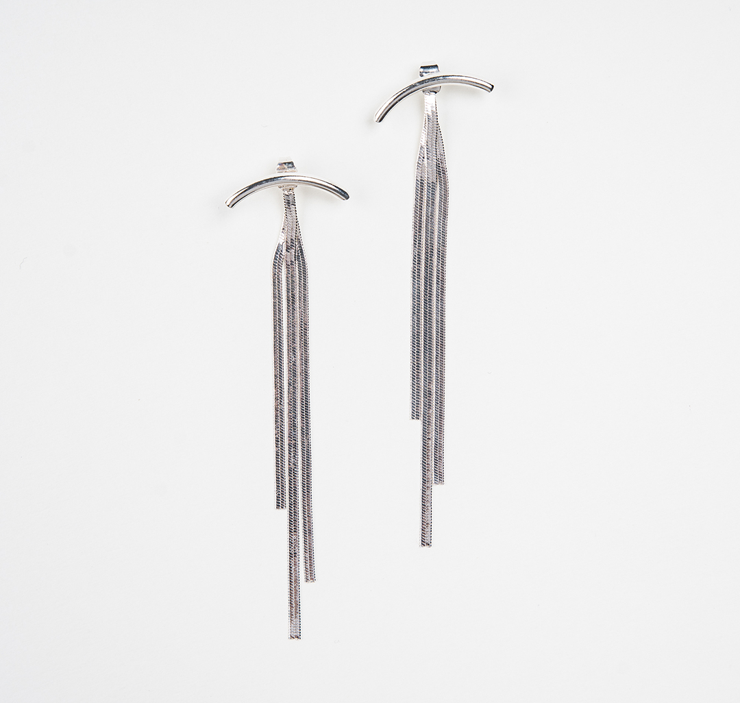 Серьги Мармалато, цвет Белое серебро #1