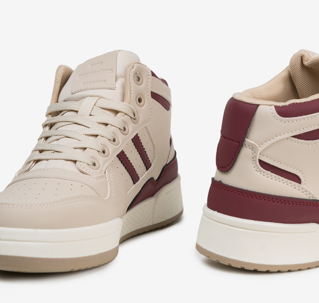 Кеды Мармалато, цвет Бежевый-бордовый #7