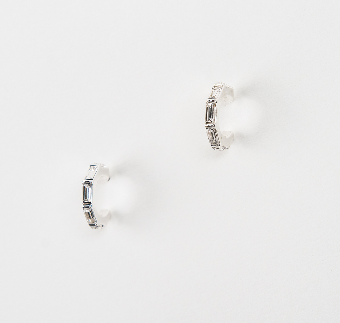 Серьги Мармалато, цвет Белое серебро-прозрачный #1