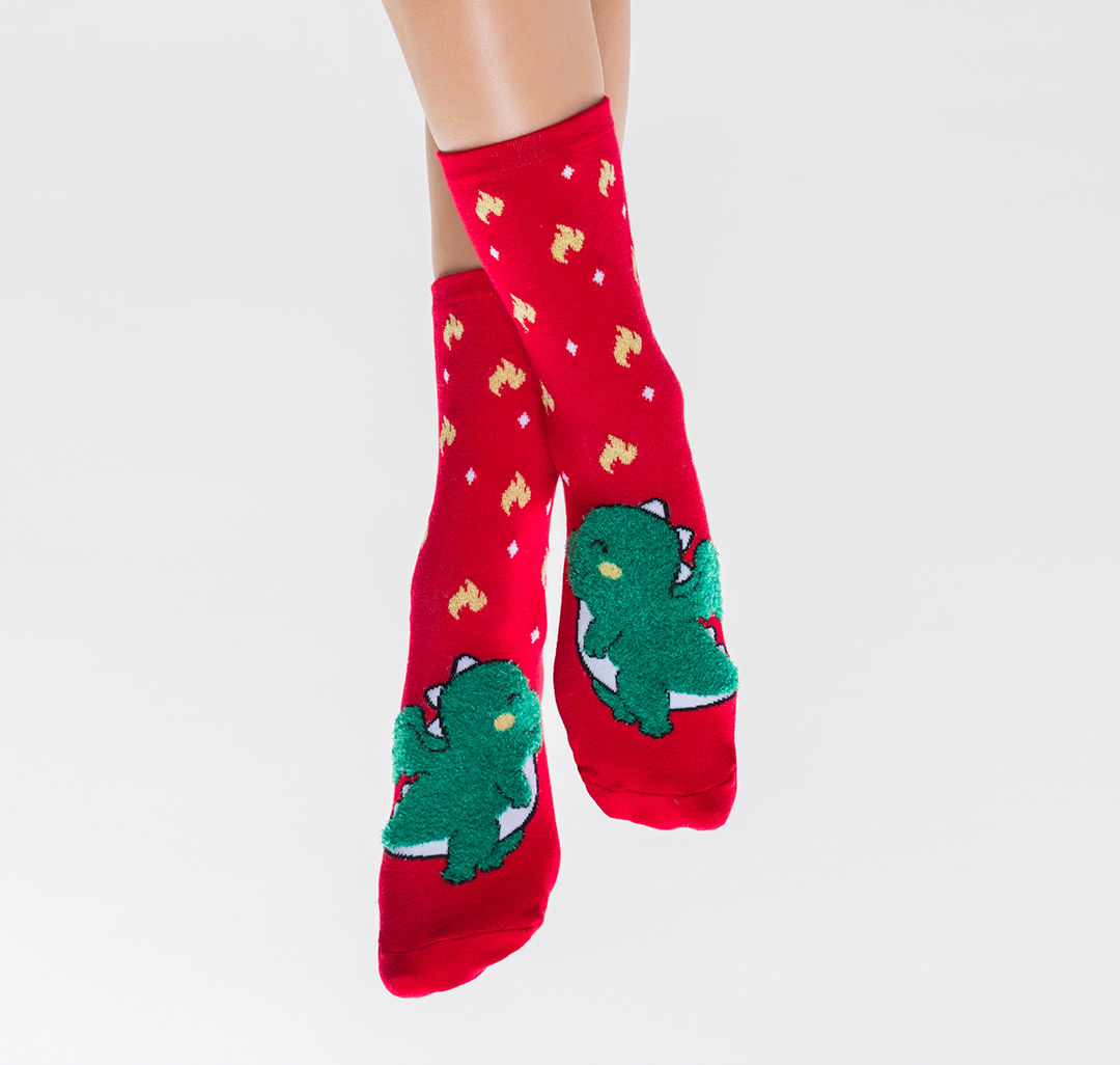 Носки (1 пара) Мармалато, цвет Красный-зеленый-белый #2