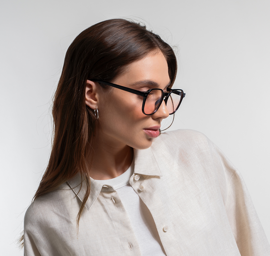 Очки с чехлом Мармалато, цвет Черный-прозрачный-розовый #2