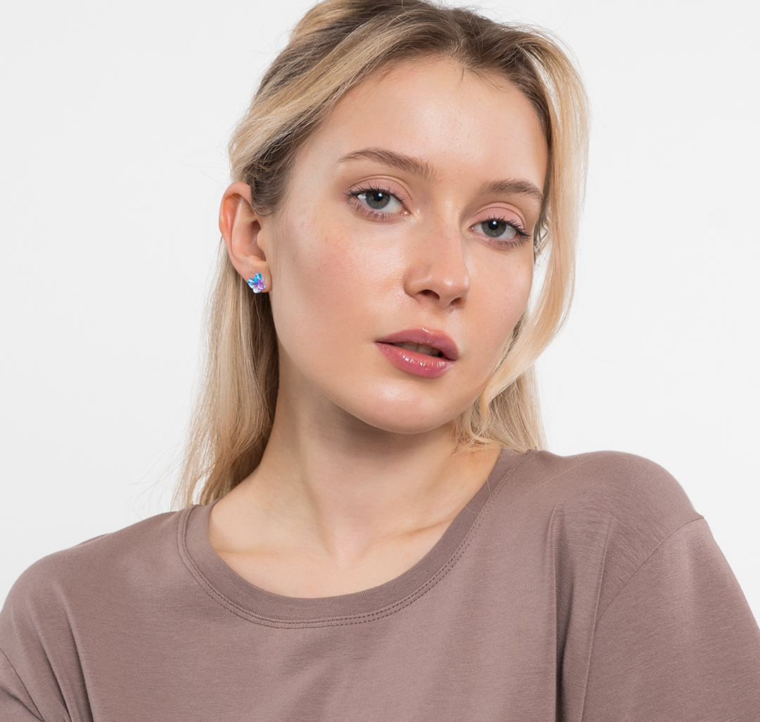 Набор серег (6 пар) Мармалато, цвет Мультиколор-белое серебро #2