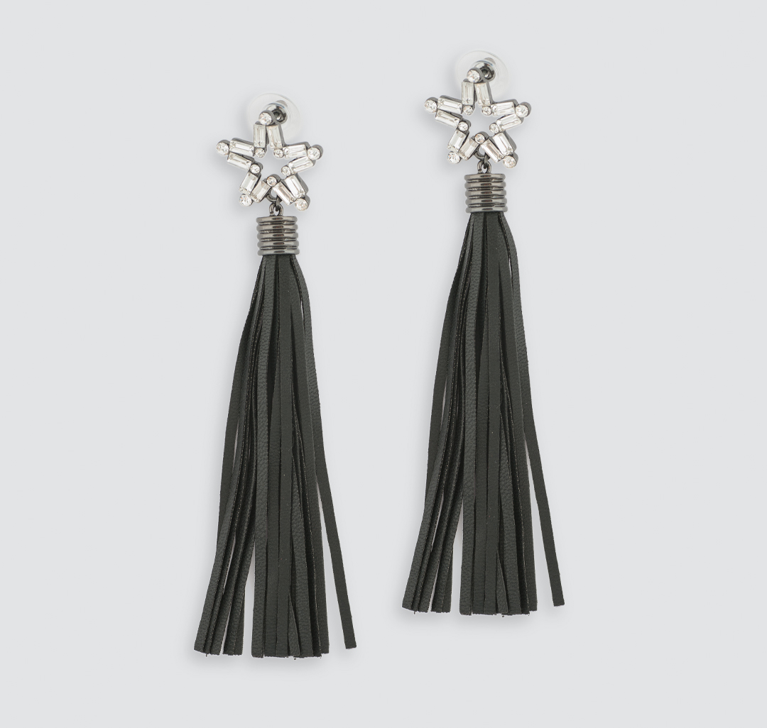 Серьги Мармалато, цвет Черный-прозрачный #1