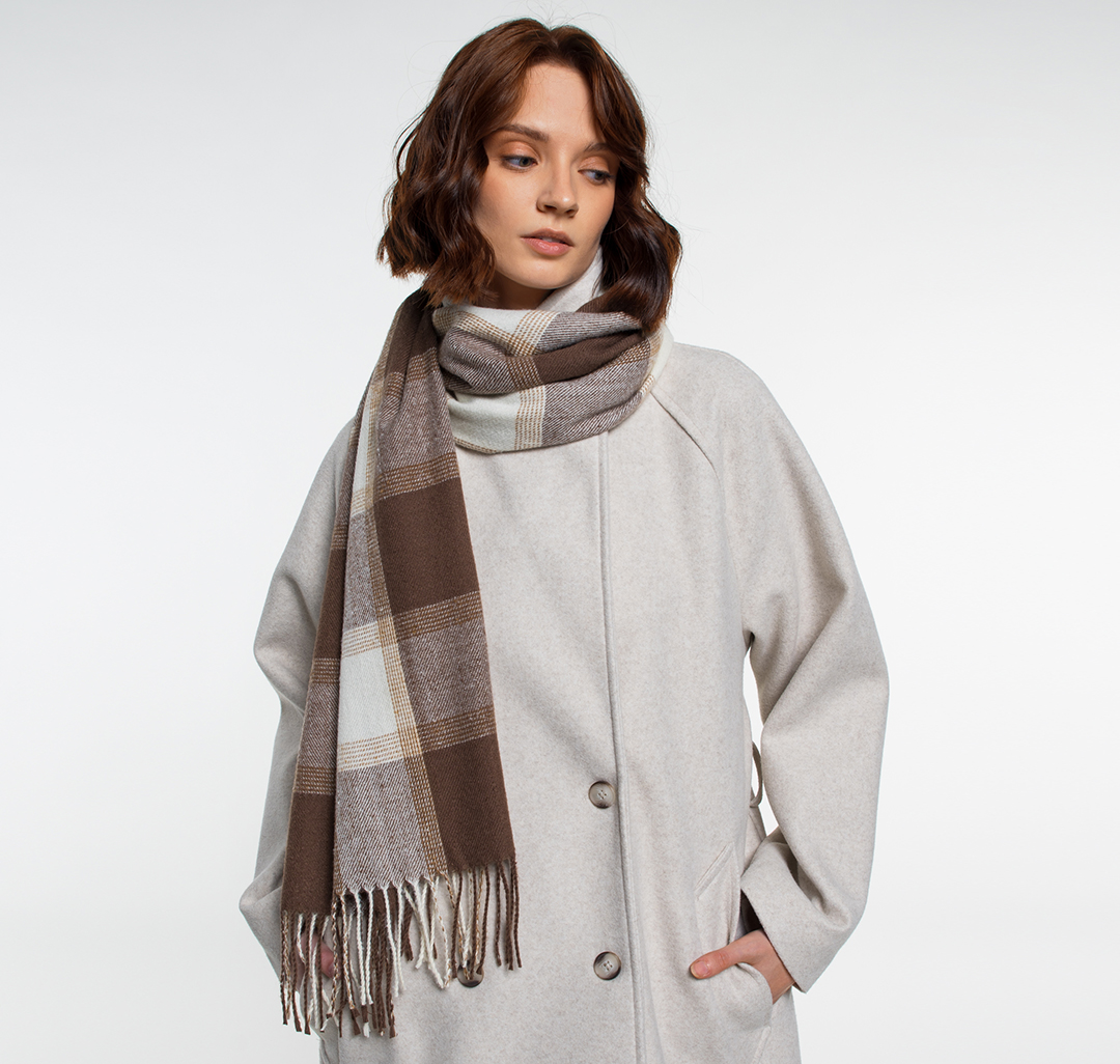 Палантин Мармалато, цвет Коричневый-бежевый-разноцветный #1