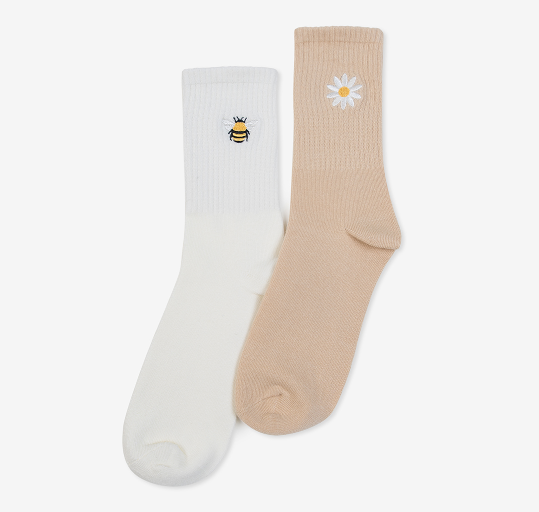 Носки (2 пары) Мармалато, цвет Молочный-бежевый-мультиколор #2