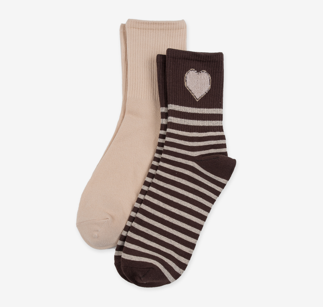 Носки (2 пары) Мармалато, цвет Коричневый-бежевый #1