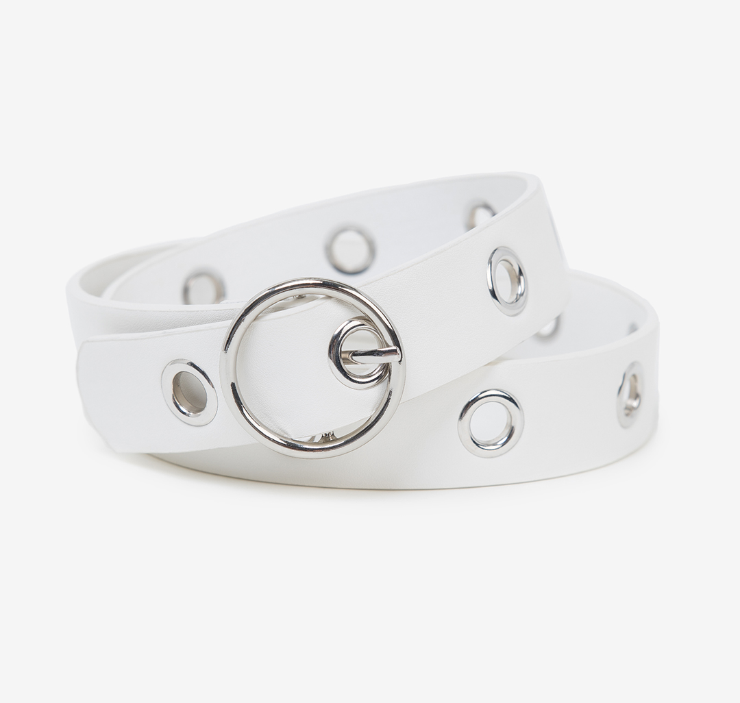 Ремень Мармалато, цвет Белый-серебро #1