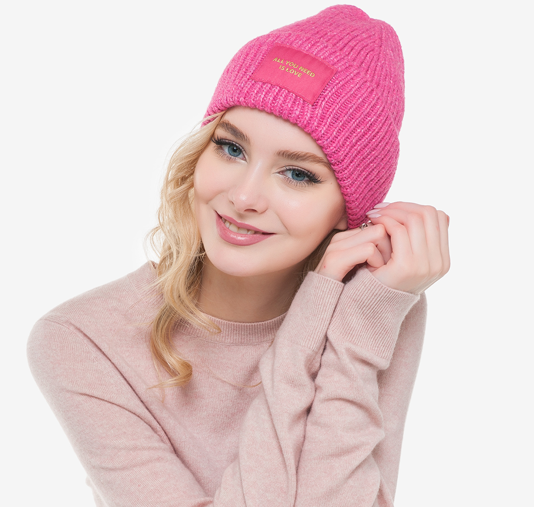 Шапка Мармалато, цвет Фуксия-меланж #1