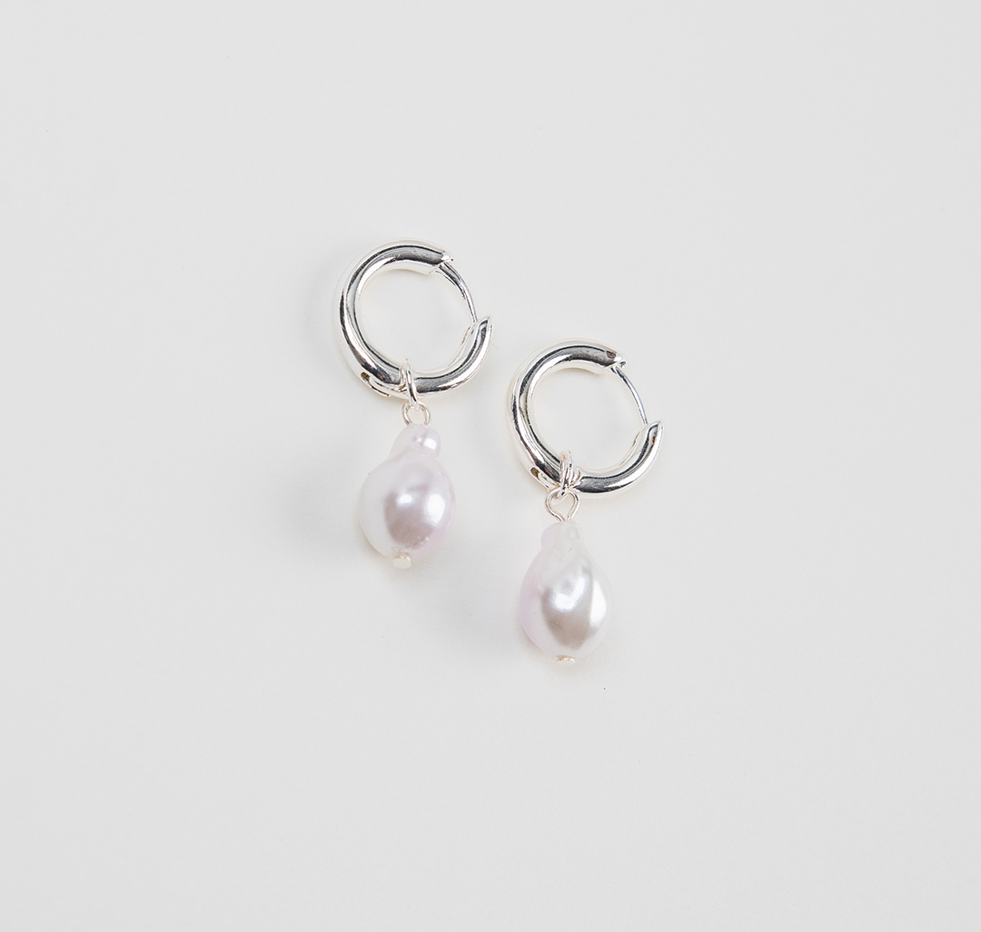 Серьги Мармалато, цвет Жемчуг-белое серебро #1