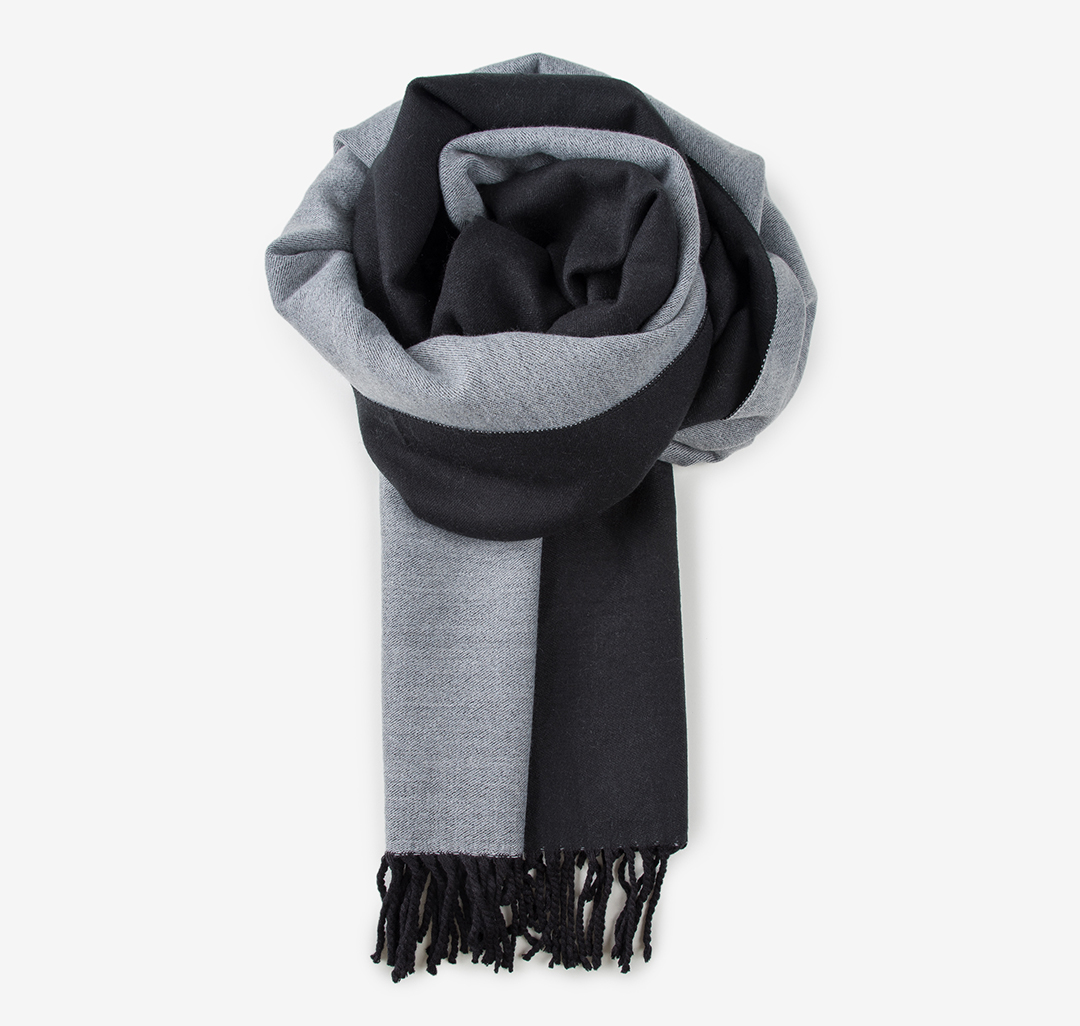 Палантин Мармалато, цвет Черный-серый #2