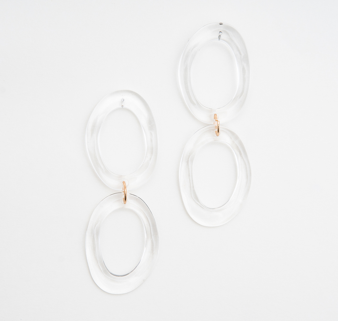 Серьги Мармалато, цвет Прозрачный-золото #1