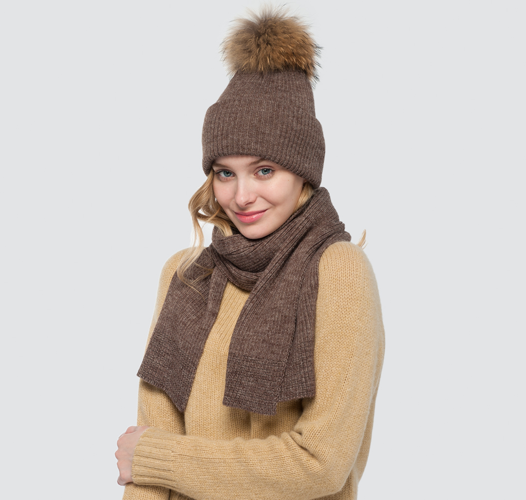 Шапка Мармалато, цвет Коричневый меланж #3