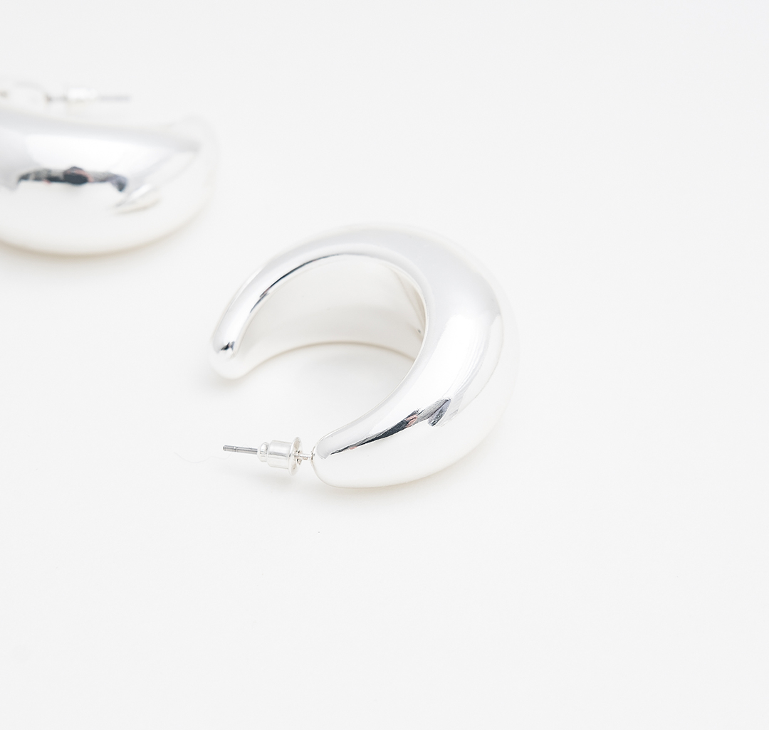 Серьги Мармалато, цвет Белое серебро #2