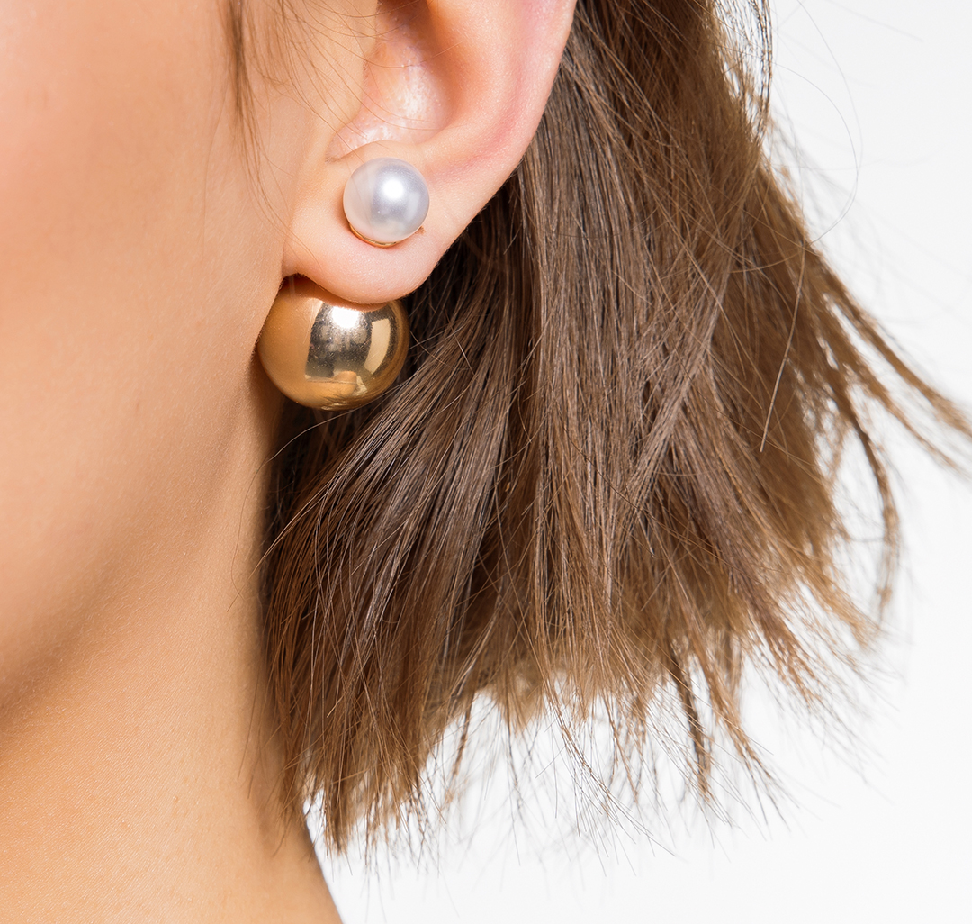 Серьги Мармалато, цвет Золото-жемчуг #3