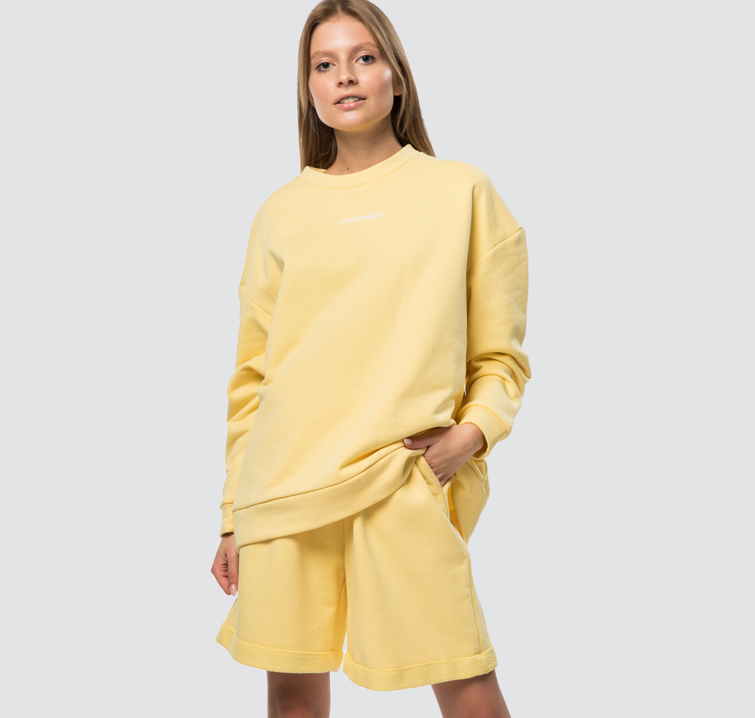 Толстовка Мармалато, цвет Желтый-белый #1