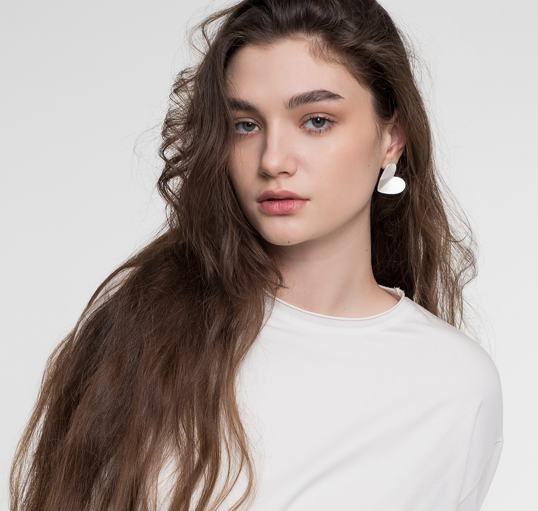 Серьги Мармалато, цвет Белое серебро #2