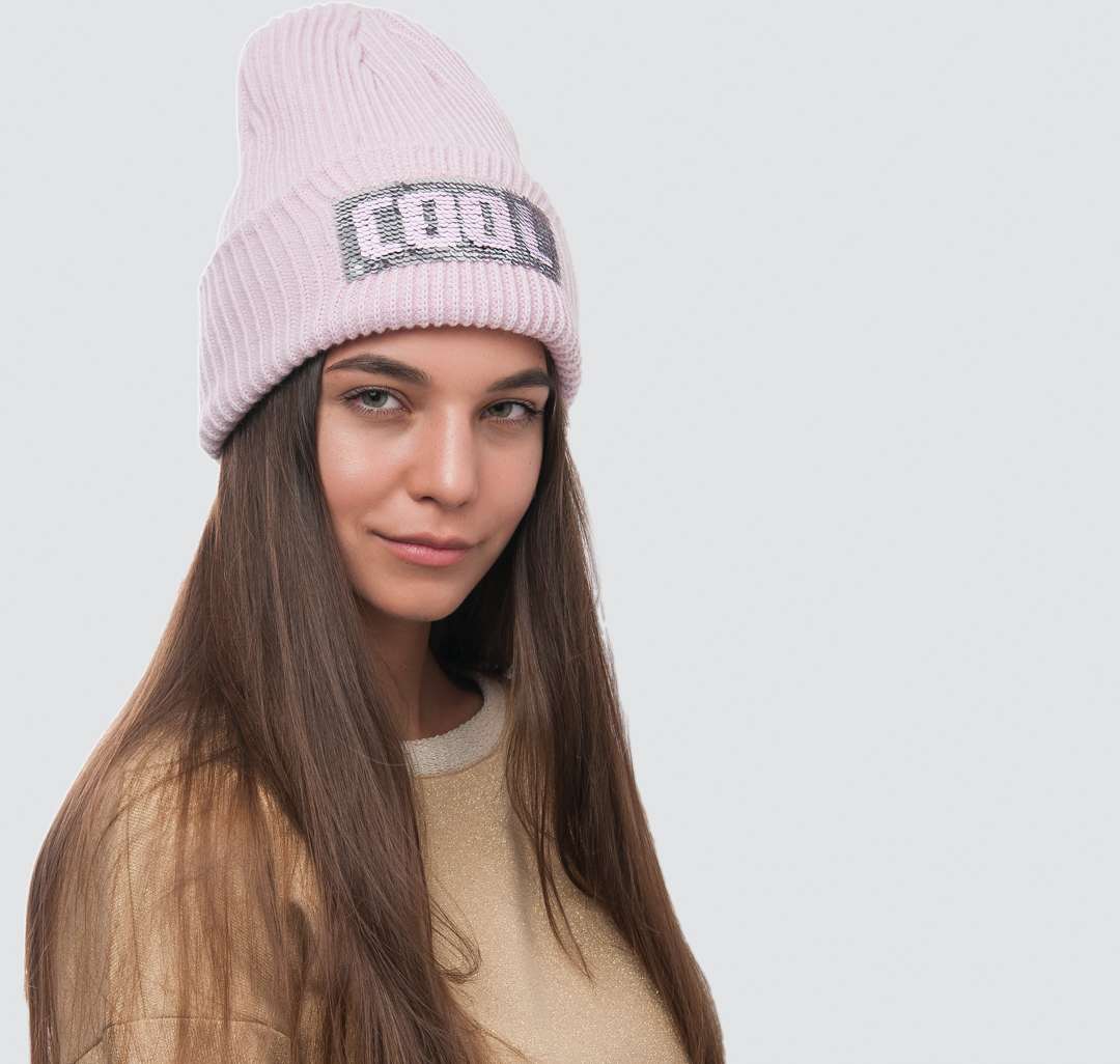 Шапка Мармалато, цвет Розовый-серебро-черный #2