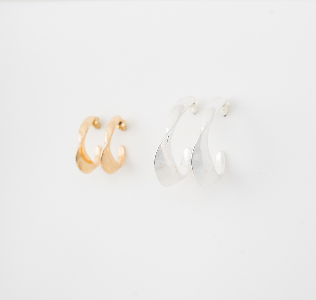 Набор серег (2 пары) Мармалато, цвет Белое серебро-золото-прозрачный #1