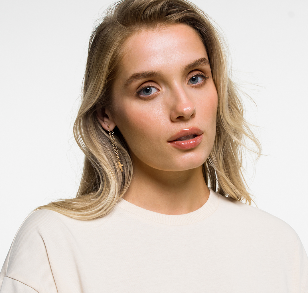 Набор серег (6 пар) Мармалато, цвет Золото-черный #3