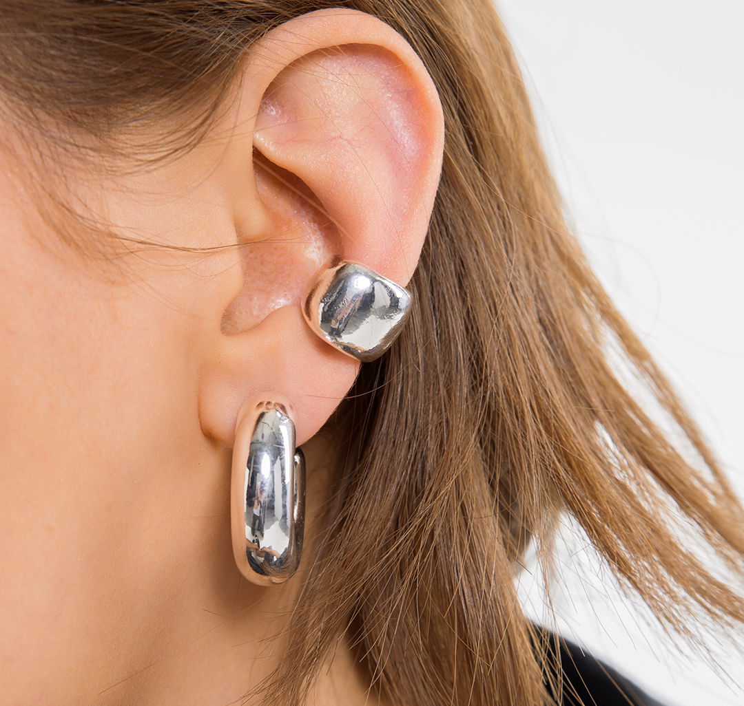 Набор (каффы 4 шт, серьги 1 пара) Мармалато, цвет Серебро-золото #4