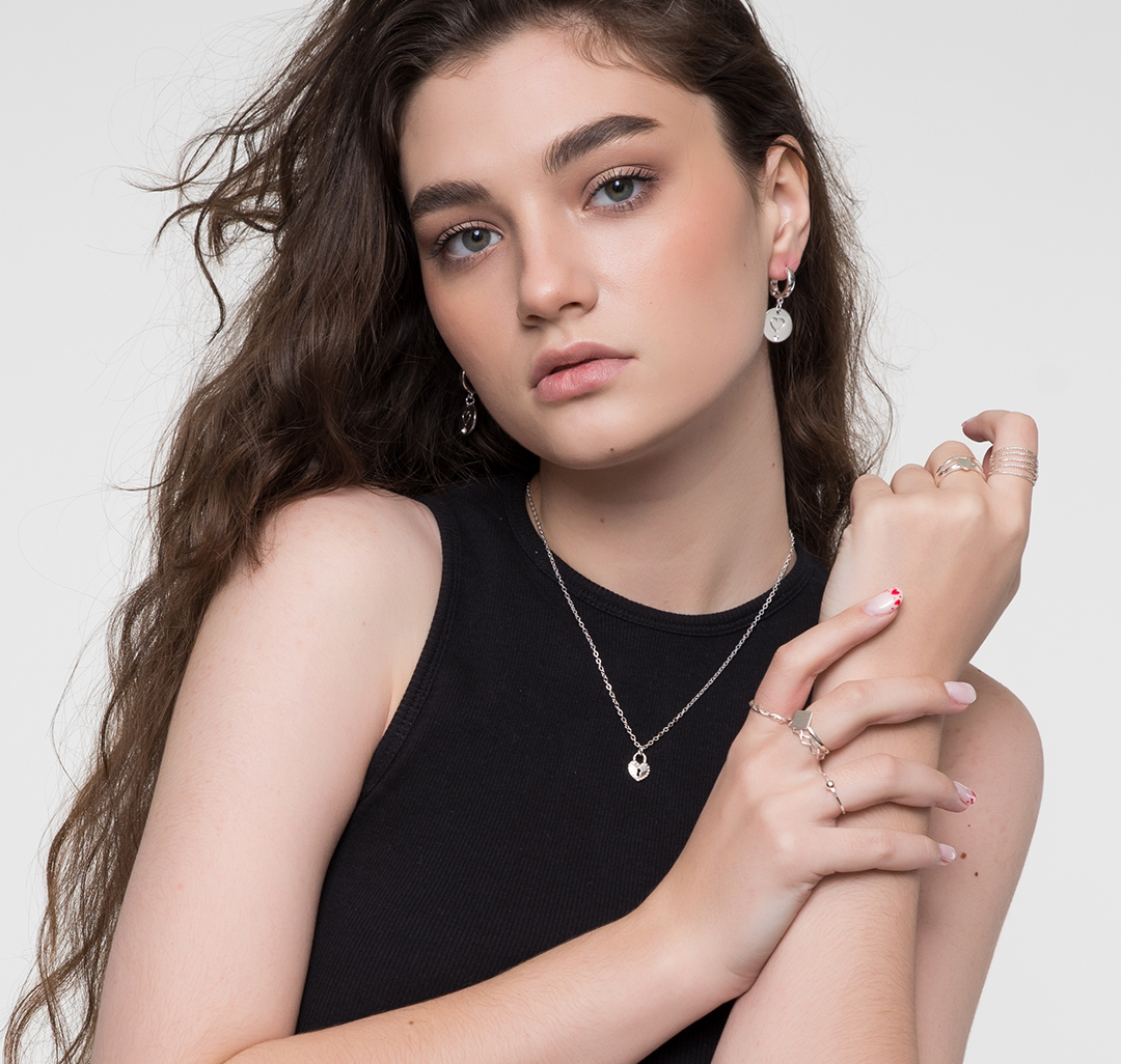 Серьги Мармалато, цвет Белое серебро-прозрачный #2