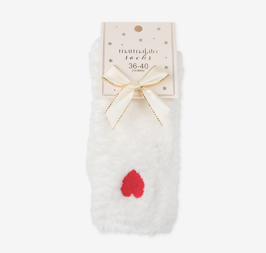 Носки (1 пара) Мармалато, цвет Молочный-красный #3