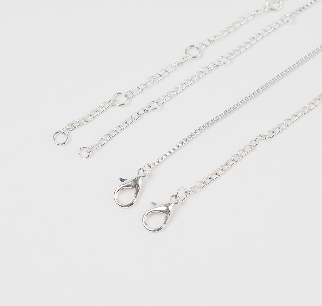 Набор колье (2 шт) Мармалато, цвет Белое серебро-прозрачный #3