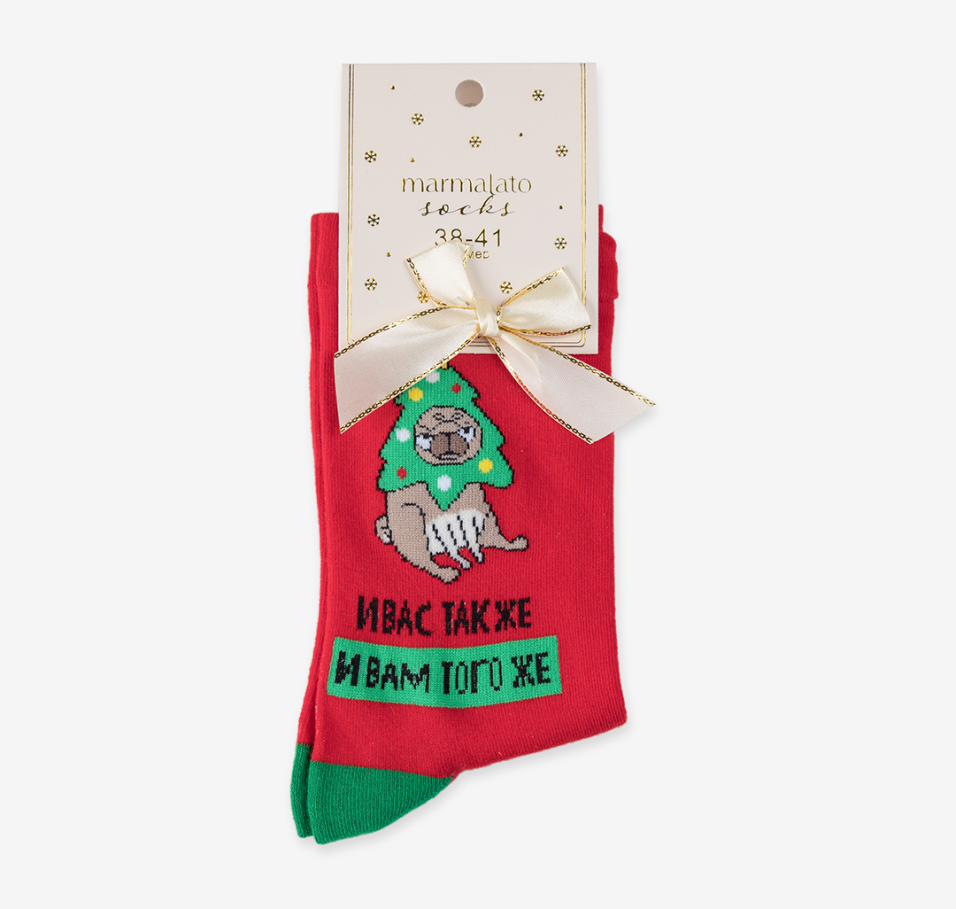 Носки (1 пара) Мармалато, цвет Красный-зеленый-мультиколор #3