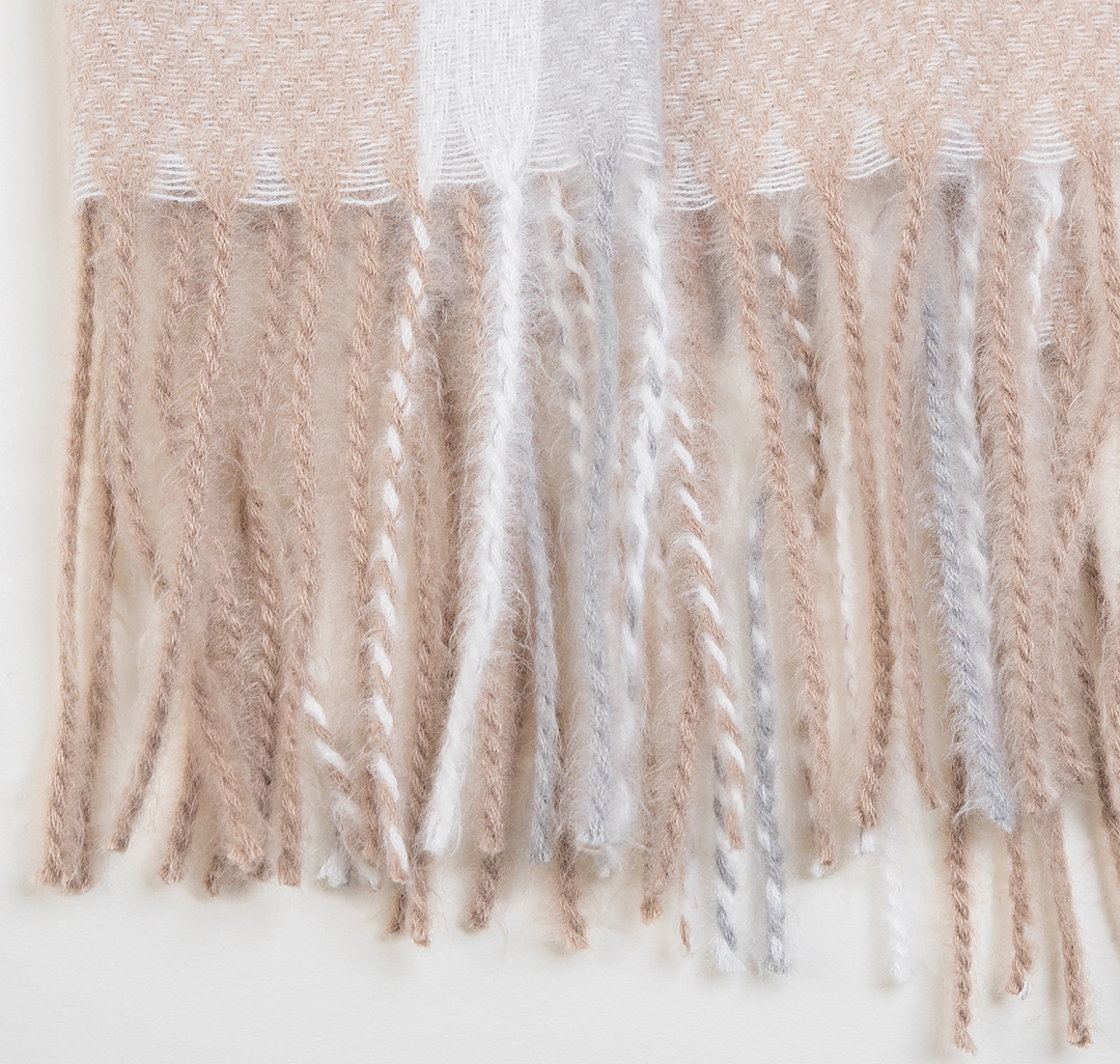 Палантин Мармалато, цвет Бежевый-серый-молочный #4