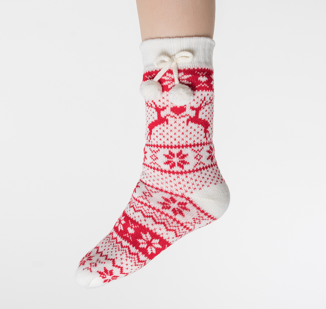 Носки (1 пара) Мармалато, цвет Белый-красный #2
