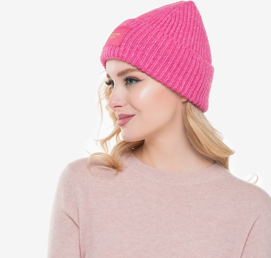 Шапка Мармалато, цвет Фуксия-меланж #2