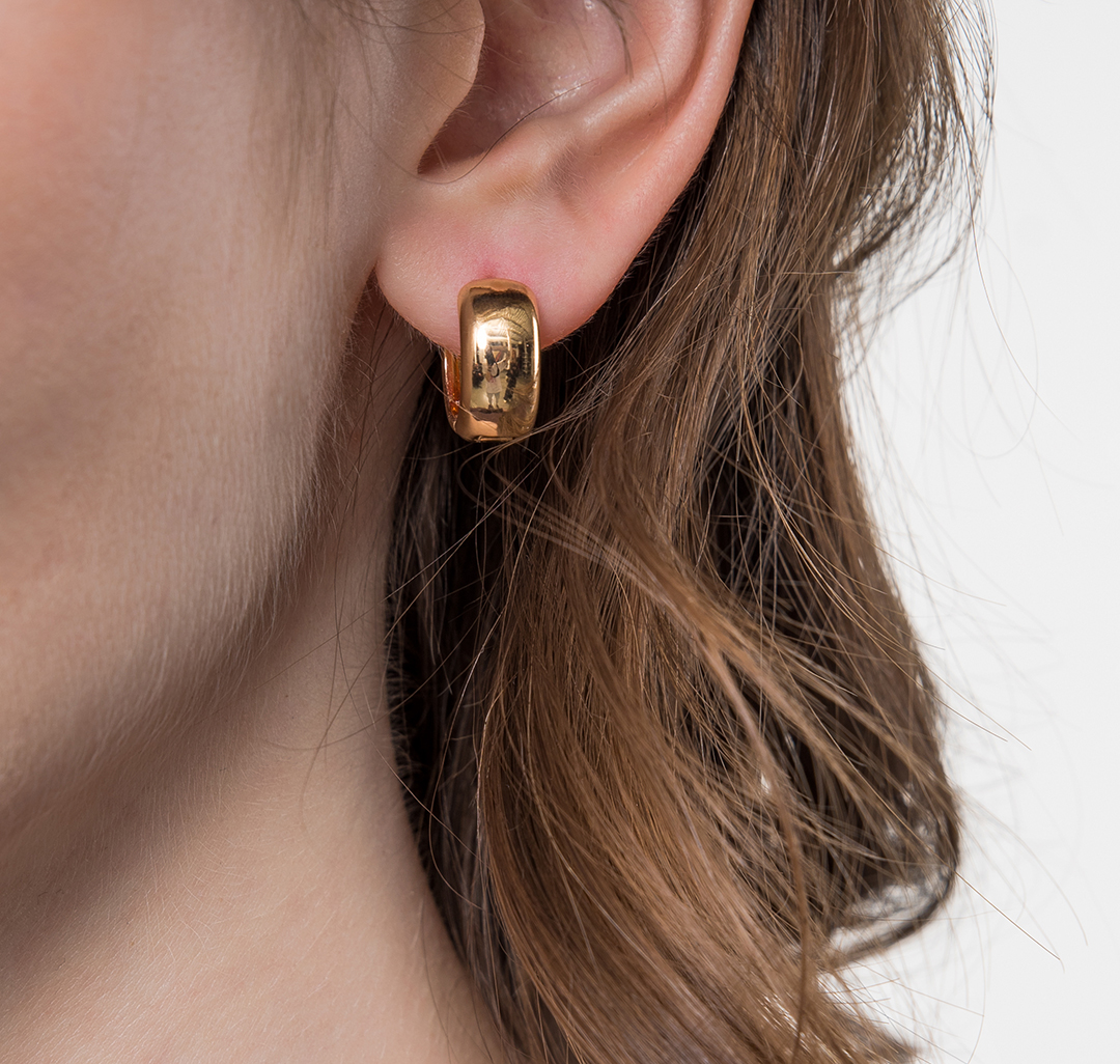 Набор серег (3 пары) Мармалато, цвет Золото-бежевый-коричневый #3