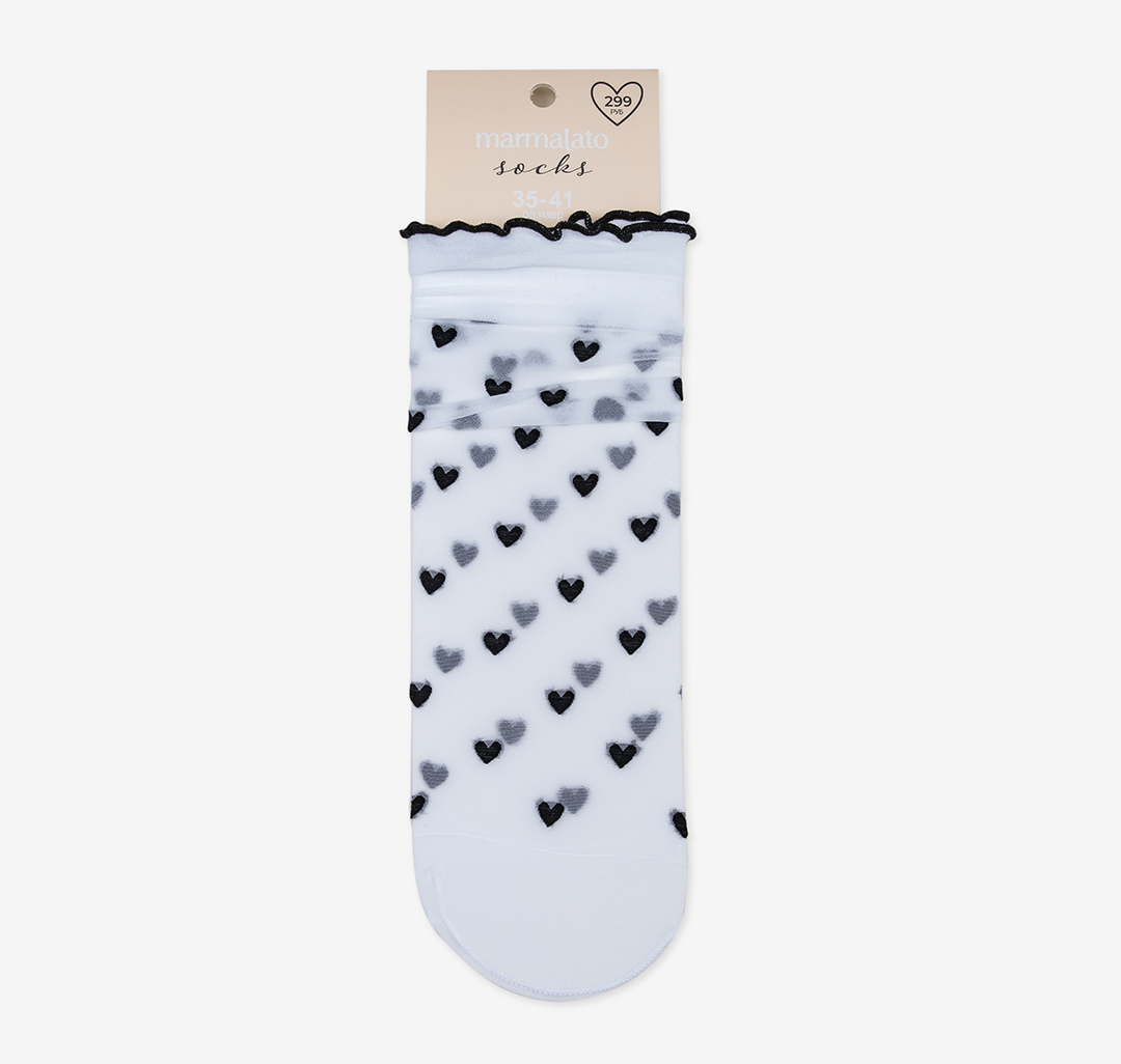 Носки (1 пара) Мармалато, цвет Черный-прозрачный #3