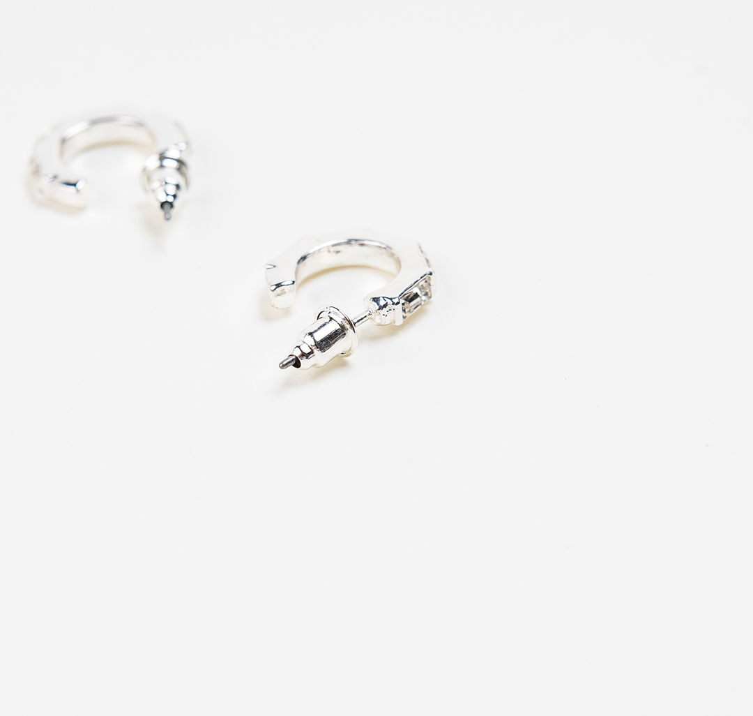 Серьги Мармалато, цвет Белое серебро-прозрачный #2