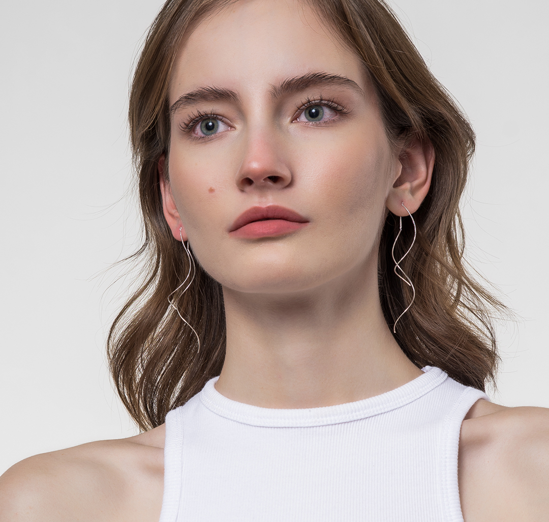 Серьги Мармалато, цвет Белое серебро #2