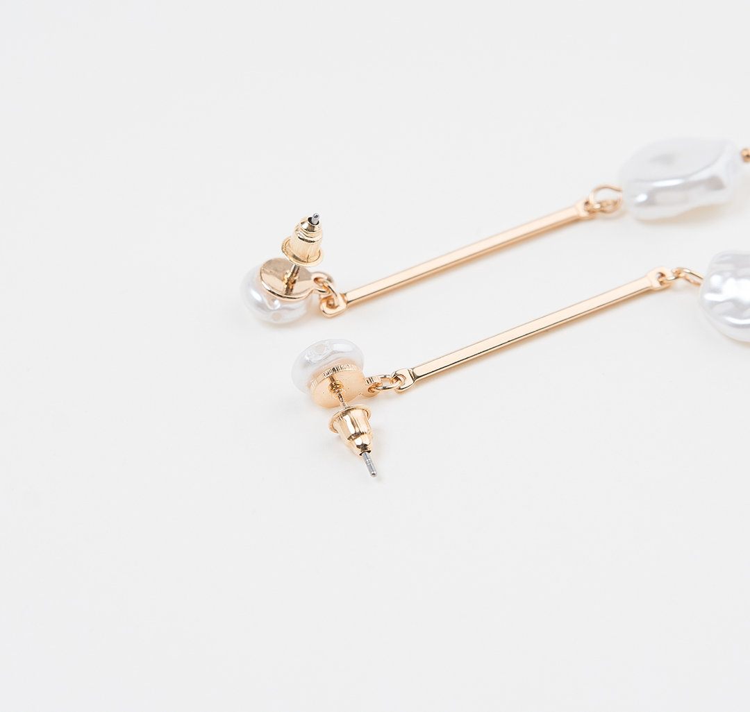 Серьги Мармалато, цвет Жемчуг-золото #2