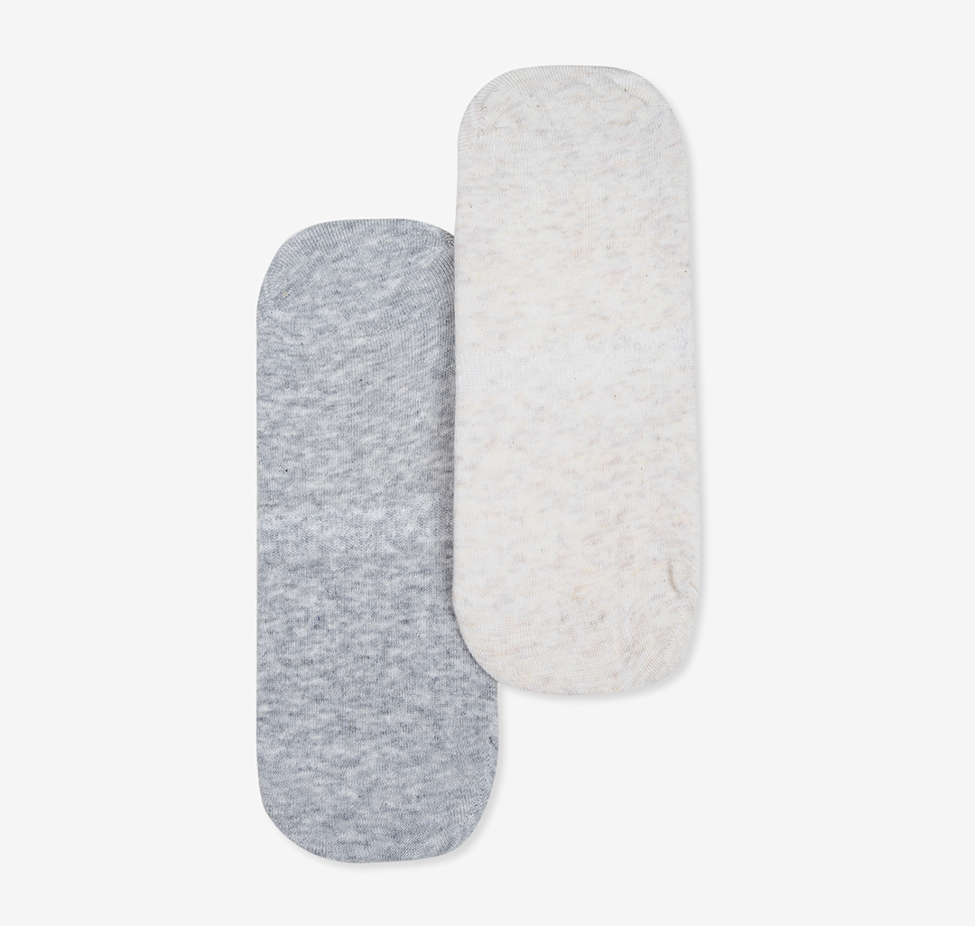 Носки (2 пары) Мармалато, цвет Серый меланж-молочный меланж #2