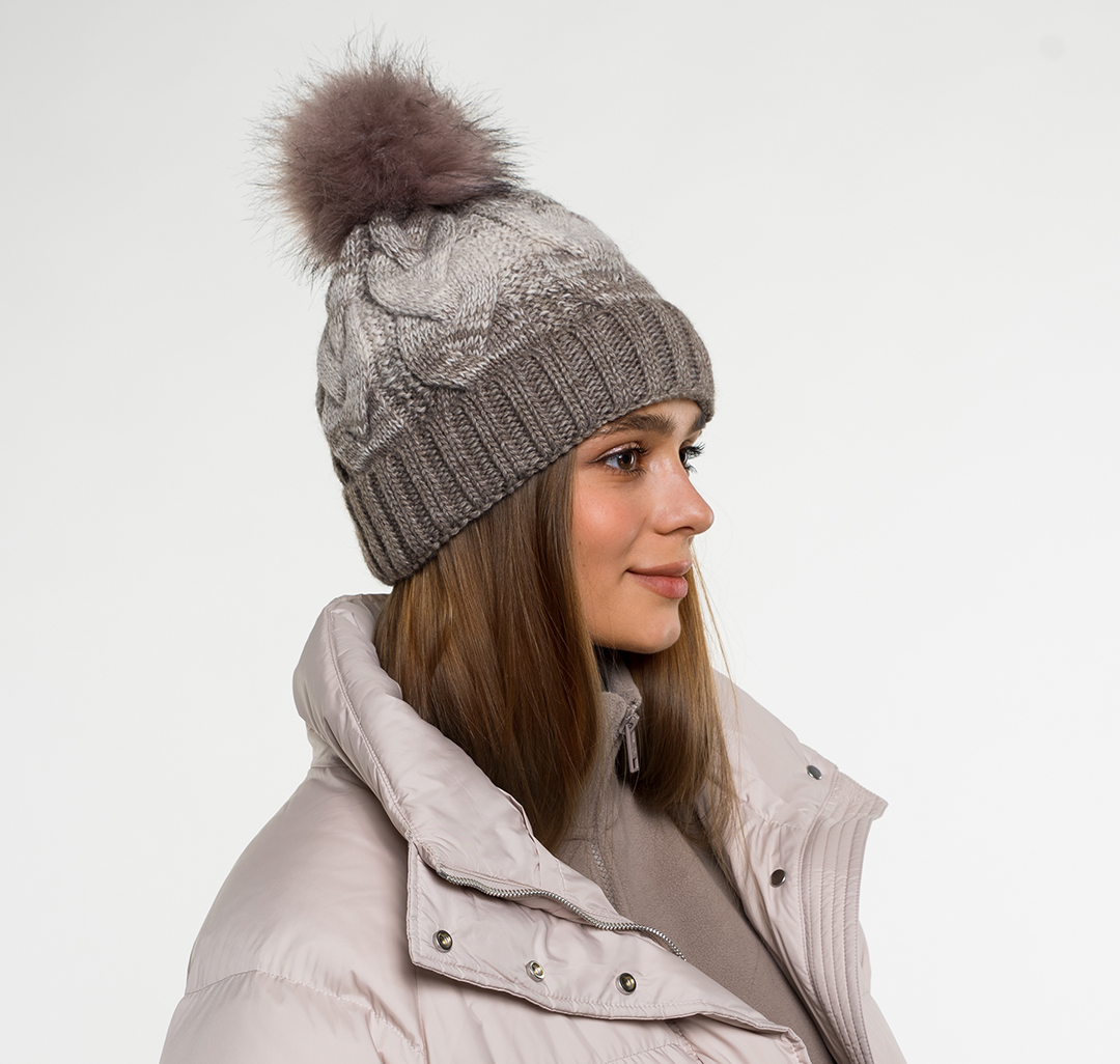 Шапка Мармалато, цвет Коричневый-бежевый-меланж #2